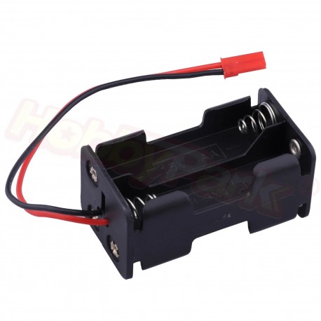 Hobbypark 4 Cell AA Battery Holder Case Box with JR Style Connector, JST Connector, and Wire Leads