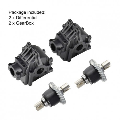 WLtoys Metal Differential And Gear Box for Wltoys 144001 1/14 124018 124019 4WD High Speed Racing RC Car Parts Accessories