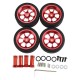 4PCS 65mm Wltoys 124019 124018 144001 RC Car Wheel Metal Rim Extension Adapter Upgrade Parts