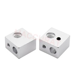 3d printer Parts MK10 Heater Block M7 Thread for Makerbot 2 Generation Extruder Hotend Aluminum 19.5*19.5*12.8mm