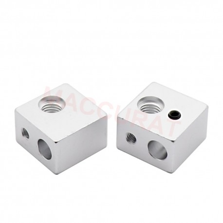3d printer Parts MK10 Heater Block M7 Thread for Makerbot 2 Generation Extruder Hotend Aluminum 19.5*19.5*12.8mm