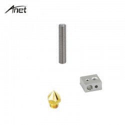 Anet Hot End Kit 30mm 1.75mm Throat Tube 0.4mm Nozzle Extruder