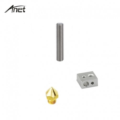 Anet Hot End Kit 30mm 1.75mm Throat Tube 0.4mm Nozzle Extruder