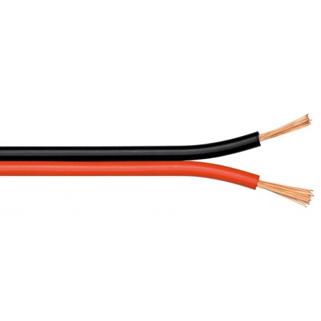 1m Black/Red Cable, 2x 0.50 mm²