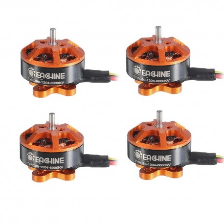Eachine Tyro89 Spare Part 4 PCS Eachine 1204 6000KV 2-4S Brushless Motor w/ Connector for RC Drone FPV Racing