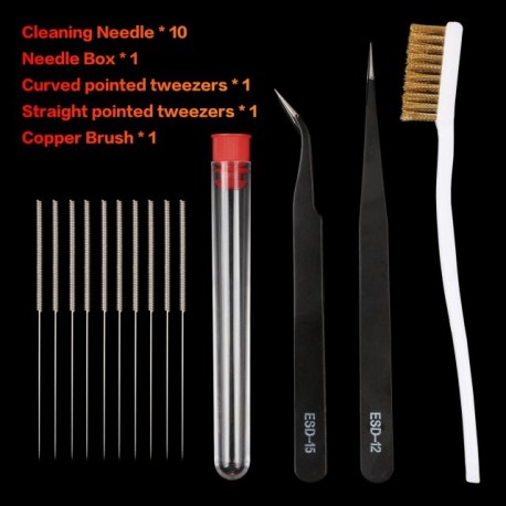 LERDGE 3D Printer Parts extruder Nozzle Cleaning tool Bendable Drill