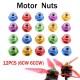 12Pcs M5 Aluminum Motor Screw Nuts Nylon Insert Self Lock Flange Nut CW CCW for RC FPV Racing Drone