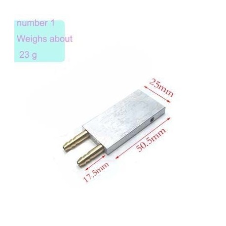 1pcs Water Cooling Board Aluminum Alloy Plate+Copper Nozzle for RC Electric Boat