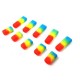 10 PCS URUAV Multi-color Rubber Silicone Anti-slipping Radio Transmitter Stick Switch Cap