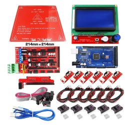 Reprap Ramps 1.4 kit + Mega 2560 + Heatbed mk2b + 12864 LCD Controller + DRV8825 + Mechanical Endstop+ Cables 3D Printer