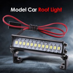 Universal 55mm 12 LED Hight Bright Light Model Truck Roof Lamp Bar for 1/10
