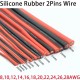 1 Meter Black+Red 30 AWG 2Pins Soft Silicone
