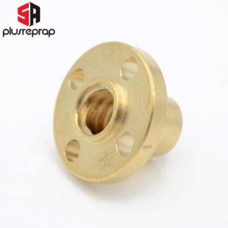 T8 lead screw nut Pitch 2mm Lead 8mm Brass T8x8mm Flange Lead Screw Nut for CNC Parts