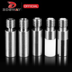 3DSWAY 3D Printer Parts Stainless Steel Smooth Throat Heat Break 1.75mm Filament with PTFE Remote Feeding Bore 4.1 Heatbreak