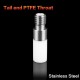 3DSWAY 3D Printer Parts Stainless Steel Smooth Throat Heat Break 1.75mm Filament with PTFE Remote Feeding Bore 4.1 Heatbreak
