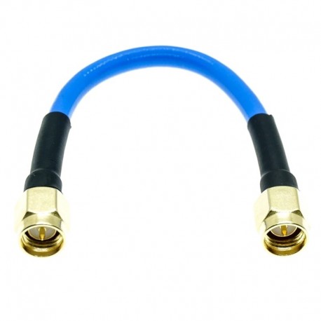 SMA male to SMA male plug connector RG402 RG-402 Semi Flexible Coaxial Cable 0.141" 50ohm Blue