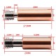 Bi-Metal V6-Crazy CR6 SE CR10-T crazy Heat Break Copper & Stainless Steel All-Metal 3D Printer Throat For Ender3 E3D HOTEND