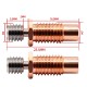 Bi-Metal V6-Crazy CR6 SE CR10-T crazy Heat Break Copper & Stainless Steel All-Metal 3D Printer Throat For Ender3 E3D HOTEND