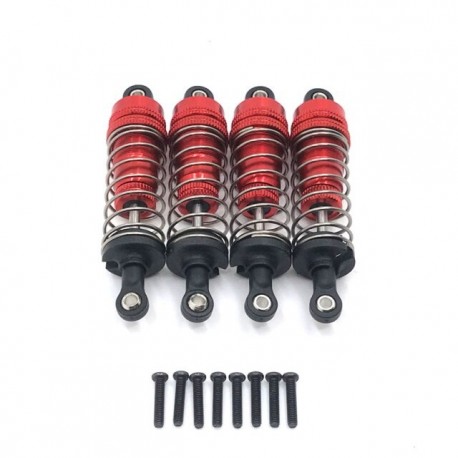 4Pcs Metal Shock Absorber Damper for Wltoys 124019 124018 144001 RC Car Spare Parts Upgrade Accessories