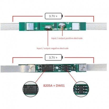 1S 3A/5-6A BMS PCB Protection Board For 3.7V 18650 Li-Ion Lithium Battery