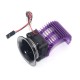 Aluminum 550 540 3650 Motor Heat Sink & 5V Cooling Fan HeatSink & Air Channe Cover For HSP WLtoys RC 1/10 Electric Car
