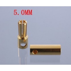 5mm Bullet Female Male Connectors Gold Plated Copper RC Parts