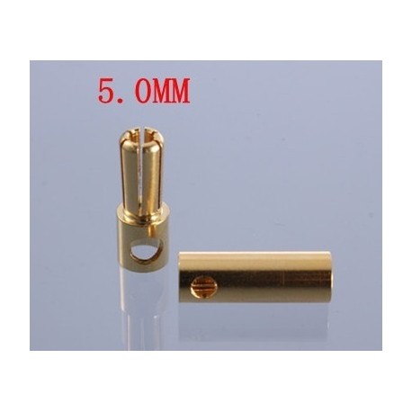 5mm Bullet Female Male Connectors Gold Plated Copper RC Parts