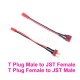 XT30 XT60 T Plug Male / Female to JST Connector Charging Adapter Cable Converter Lead 22AWG