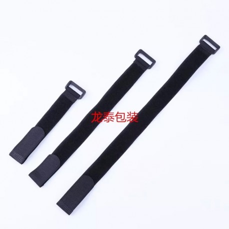 10pcs/lot Black Reusable Nylon Self Adhesive Hook and Loop Cable Cord Ties