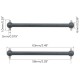 2pcs/set Steel Metal RC Car Drive Shaft Dogbone Overall Length 61mm~100mm