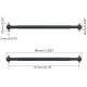 2pcs/set Steel Metal RC Car Drive Shaft Dogbone Overall Length 61mm~100mm