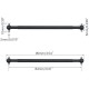 2pcs/set Steel Metal RC Car Drive Shaft Dogbone Overall Length 61mm~100mm