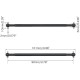 2pcs/set Steel Metal RC Car Drive Shaft Dogbone Overall Length 61mm~100mm