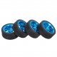 4pcs 65mm Rubber Tyre Metal Wheel Rims High Grip Rubber Tires Parts for 1/12 1/14 1/18 Wltoys RC Car
