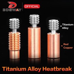 3DSWAY 3D Printer Parts V6 Titanium Alloy Bi-Metal Heat Break Throat E3D