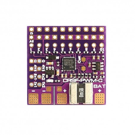 MATEKSYS CRSF-PWM-C CRSF to PWM Converter 10 PWM 50-400Hz Output 2 UARTs Bulit-in Current Sensor Failsaft