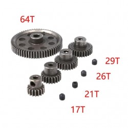 11184 Metal Diff Main Gear 64T 11181 Motor Pinion Gears 17T 21T 26T 29T