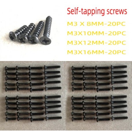 80Pcs HSP 1/10 screws Upgrade Required (02092.02096.02097.08024)(02081.02082.02083.02087) for 94123 94111 94170 94107