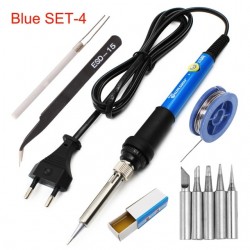 Electric Soldering Iron 220V 60W Temperature Adjustable Mini Handle Heat Pencil Solder Station With Tips