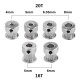 Drive Belt Pulleys GT2 16/20 Teeth Timing Pulley Alumium Bore 5mm/6.35mm/8mm Fit for 2GT Belt Width 6mm