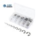 Circlip Retaining Ring Washer Assortment Kit For Shaft Fastener Stainless Steel A Clip M1.5~m10 120pcs