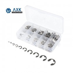 Circlip Retaining Ring Washer Assortment Kit For Shaft Fastener Stainless Steel A Clip M1.5~m10 120pcs