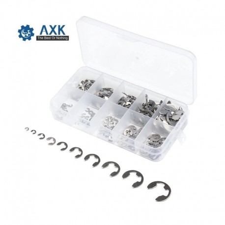 Circlip Retaining Ring Washer Assortment Kit For Shaft Fastener Stainless Steel A Clip M1.5~m10 120pcs
