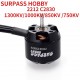 SURPASS HOBBY 2212(C2830)1300KV/1000KV/850KV/750KVBrushless Motor with Acc