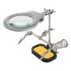 GOOBAY 51226 PCB holder, with LED magnifying glass, base and helping hand