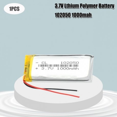 3.7V 1000mAh 102050 Lithium Polymer Li-Po li ion Rechargeable Battery
