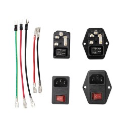 250V 10A AC 3 in 1 Fuse Power Supply Socket Connector Rocker Switch