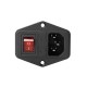 250V 10A AC 3 in 1 Fuse Power Supply Socket Connector Rocker Switch