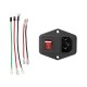 250V 10A AC 3 in 1 Fuse Power Supply Socket Connector Rocker Switch