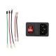 250V 10A AC 3 in 1 Fuse Power Supply Socket Connector Rocker Switch